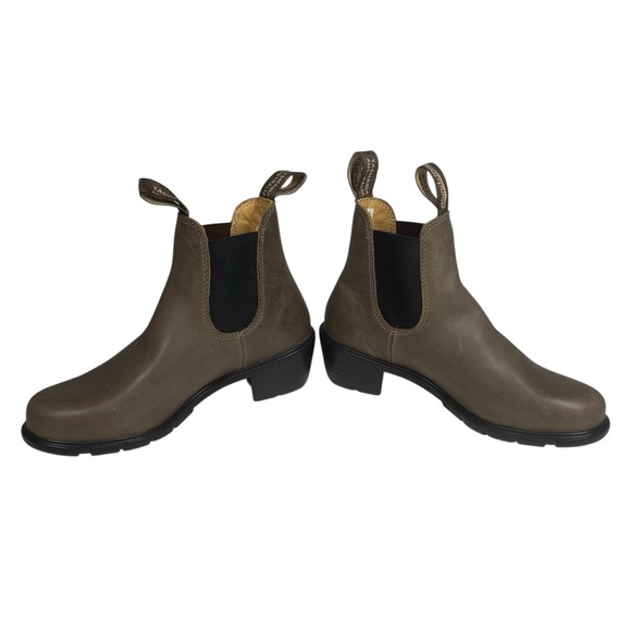 New Blundstone Chelsea Ankle Heeled Boots Womens 6 36 Brown Leather Boot - Picture 4 of 8